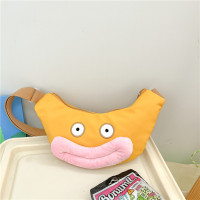 黄色款 卡通水饺女包时尚可爱小包包月牙斜挎包百搭2022童趣潮流休闲包