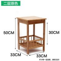 原色二层围栏边几 小桌子简易家用角落放饮水机的高桌房间出租屋茶几茶桌沙发边柜侧
