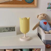 花瓣笔筒(黄色) *番茄森森*ins少女心花瓣笔筒郁金香化妆刷桶桌面收纳装饰小摆件