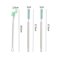 3件套装 日式保温杯杯盖缝隙清洗刷饭盒胶圈角落清洁刷子奶瓶刷奶嘴刷套装