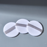 3个替换粉扑 5.8*0.5cm 翻盖超薄弹力网卡片散粉盒空盒便携小高档大牌带粉扑散粉分装盒