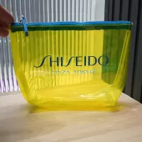 资生堂包 黄色透明收纳包化妆包洗漱包