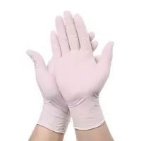 有粉(100只/盒) S 一次性乳胶手套防护手套高弹橡胶防水家务卫生厨房餐饮手套有无粉