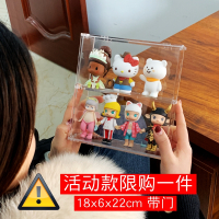 透明带门两层柜 亚克力展示柜乐高全透明玩具手办公仔动漫模型精品珠宝展柜陈列柜