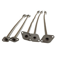 35厘米一根(大小头) 正腾领创蒸包炉煮面炉电磁阀不锈钢法兰式火排连接管燃气管导气管