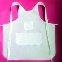 白色滑溜布三兜(薄款)1件装 纺织厂挡车工围裙工装白饭单纺纱织布滑溜不沾毛厨师面粉围腰帽子