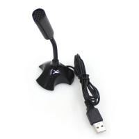 黑色 树莓派4B/3B+ 免驱动USB麦克风 Raspberry Pi 笔记本电脑会议话筒