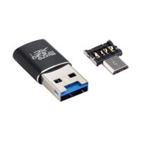 USB3.0 TF读卡器手机 相机 内存卡 高速 配Micro USB OTG转接头