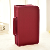 酒红 雄业超大容量cd包128片丝光布CD盒CD包光盘包家用VCD蓝光碟收纳盒