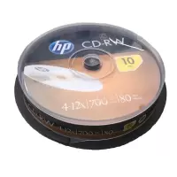 飞利浦 惠普 12X CD-RW 可反复擦写CD刻录盘 反复使用 10片桶装