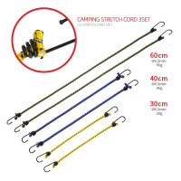 6件套 户外捆绑绳6件套松紧带帐篷绳60cm弹力晾衣绳野营配件行李打包绳