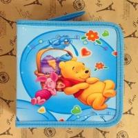 天蓝色 维尼熊40张 卡通CD包 光盘包 家用碟片盒儿童DVD收纳包40片 80片光碟包CD盒