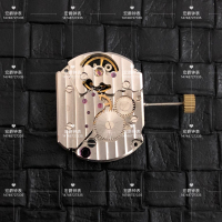 手表配件 镂空摆轮方形 天津国产机芯 手动上链机械机芯 练手机芯