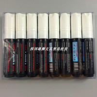 白 狮牌D10油漆笔超粗记号笔防水速干方头宽头油性黑色白色划线10mm