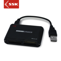 SCRM025 USB2.0 SSK飚王机器人SCRM025 金属读卡器多功能TF /SD/CF卡读卡器