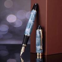 大理石蓝 0.5mm 官方标配 明尖 金豪经典X450大型钢笔商务办公练字依金笔分量沉送金豪3001墨水