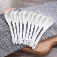 小白瓷调味勺(10支装) 装猪油罐带盖带勺子撒粉罐辣椒油罐油泼辣子罐家用盐巴罐厨房调味