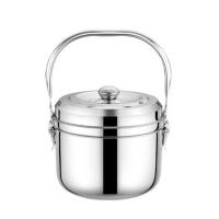 6.8升(普通款无赠品)本色-Q9N 304免火省电再煮锅气电两用节能保温锅不锈钢锅焖烧锅蒸锅6L7L9L