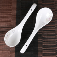 简爱大汤勺2个 2个陶瓷大勺 家用大汤勺盛饭勺子长柄盛汤勺调羹简约大汤匙微波炉