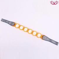 橙色 滚球拉背条后背颈肩滚轮多效腰带滚珠腿部小腿搓背按摩器背部家用