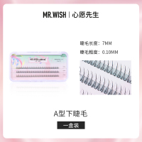 A型下睫毛 心愿先生A型仙子下睫毛自然仿真单株嫁接假睫毛日常素颜超细腻