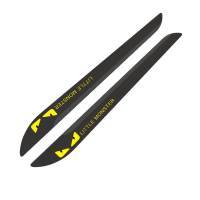 小怪兽黑色2条 汽车前后保险杠防撞条轮眉装饰条前唇车尾防擦贴卡通透明刮痕贴