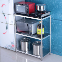 长50宽20高60三层 不锈钢家用厨房收纳货架微波炉多3层放锅小架子储物置物烤箱落地