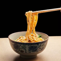 素食公社素食在陕西吴堡县张家山古法卷面空心手工挂面龙须面细面