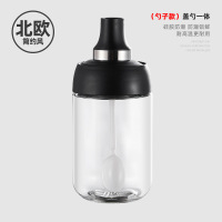 厨房玻璃调味瓶-勺子款[高款] 家用酱油醋瓶调料罐食用油套装厨房用品过滤装储油罐防漏玻璃油壶