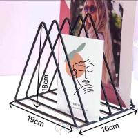 (书架)黑色5格书架 专辑cd展示架桌面架收纳黑胶架光碟唱片架光盘架黑胶唱片盒光碟盒