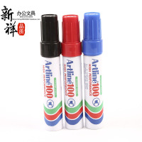 黑色3支 100油性大头笔粗记号笔大容量物流记号笔方头可加记号笔水马克笔
