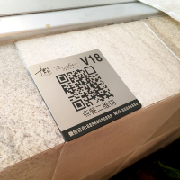 7*7cm银底 0x0cm 不锈钢钛金台卡餐厅号码牌餐桌牌贴牌付款码logo二维码扫码点餐牌