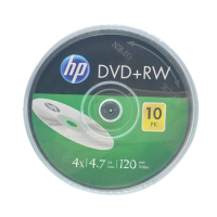 惠普DVD+RW10片 原装HP/惠普可擦写DVD+RW刻录盘4.7GB电脑空白光盘可反复使用光碟