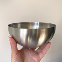 冷面碗小号14.6cm 不锈钢冷面碗韩国创意商用ins风 家用沙拉拌饭韩式好看饭碗深碗