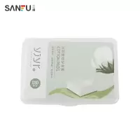 图片色 三福宜简宜然 盒装自然棉150片 洁净卸妆敷脸省水化妆棉437285