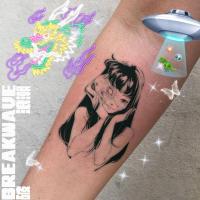 破浪潮果汁纹身贴保持两周小女孩恐怖电影变脸超A雅痞女生男生