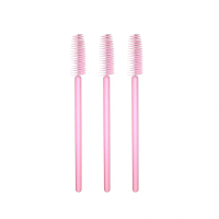 粉色[50支] 睫毛刷子眉刷化妆刷嫁接一次性螺旋睫毛梳卷眉毛刷嫁接工具眉梳子