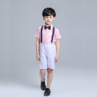 男款背带裤粉色 110cm 六一儿童演出服装幼儿园小班大班舞蹈舞台表演服女童亮片蓬蓬纱裙