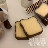 巧克力色 小吐司!日系吐司面包造型洗碗海绵擦洗碗刷子一袋2片入