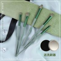 夏恋5支眼部刷送刷包+洗刷器 人造纤维 喵小七夏恋眼影刷套装沧州软毛眼部化妆刷三支装细节晕染刷送刷包