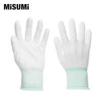 L 均码 米思米(MISUMI)耐磨尼龙PU涂掌手套(10双装)劳保手套加厚防滑