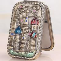 P73-城堡5 俄罗斯可折叠小镜子公主镜化妆镜复古小号随身携带小镜子精致韩国