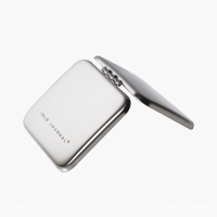 翻盖可折叠钛钢化妆镜5.5X5.5c 小镜子随身携带精致结婚放大去黑头化妆轻奢高级端ins风迷你轻薄