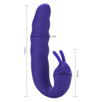 震动(紫色) 阿芙拉蝴蝶双刺激按摩棒抠动震动女用自慰器具性用品