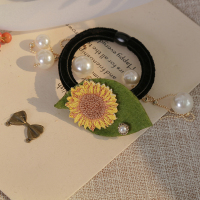 发绳 向日葵 《向日葵》碎发bb夹发夹向日葵刘海夹花朵丸子头发饰夹子可爱短发