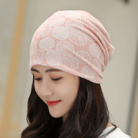 多功能-叶子粉 坐月子帽春秋孕妇产妇帽子女头巾发带春夏季薄款产后夏天时尚春季