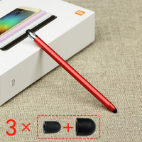 红色+3对笔头 在手机上画画的笔平板苹果屏幕写字笔小米触摸屏防误触电容笔通用