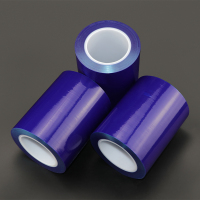 定制30mm*200m*0.03厚度 3丝蓝色PE保护膜铝合金门窗不绣钢五金塑料件自粘膜蓝膜胶带玻璃