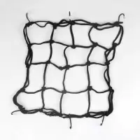 黑色(40*40cm) 机车头盔网摩托车油箱套行李绳后座绑带松紧绳弹力绳网兜改装配件