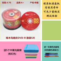 铼德婚庆DVD 5片送粉PP袋送笔 靠谱婚庆DVD光盘 啄木鸟铼德紫光4.7G婚礼录像-R空白刻录盘光碟片